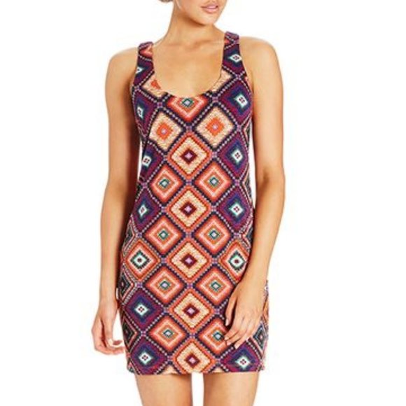 TIGERLILY Zehra Rainbow Bodycon Racerback Tank Mini Dress - Picture 3 of 10